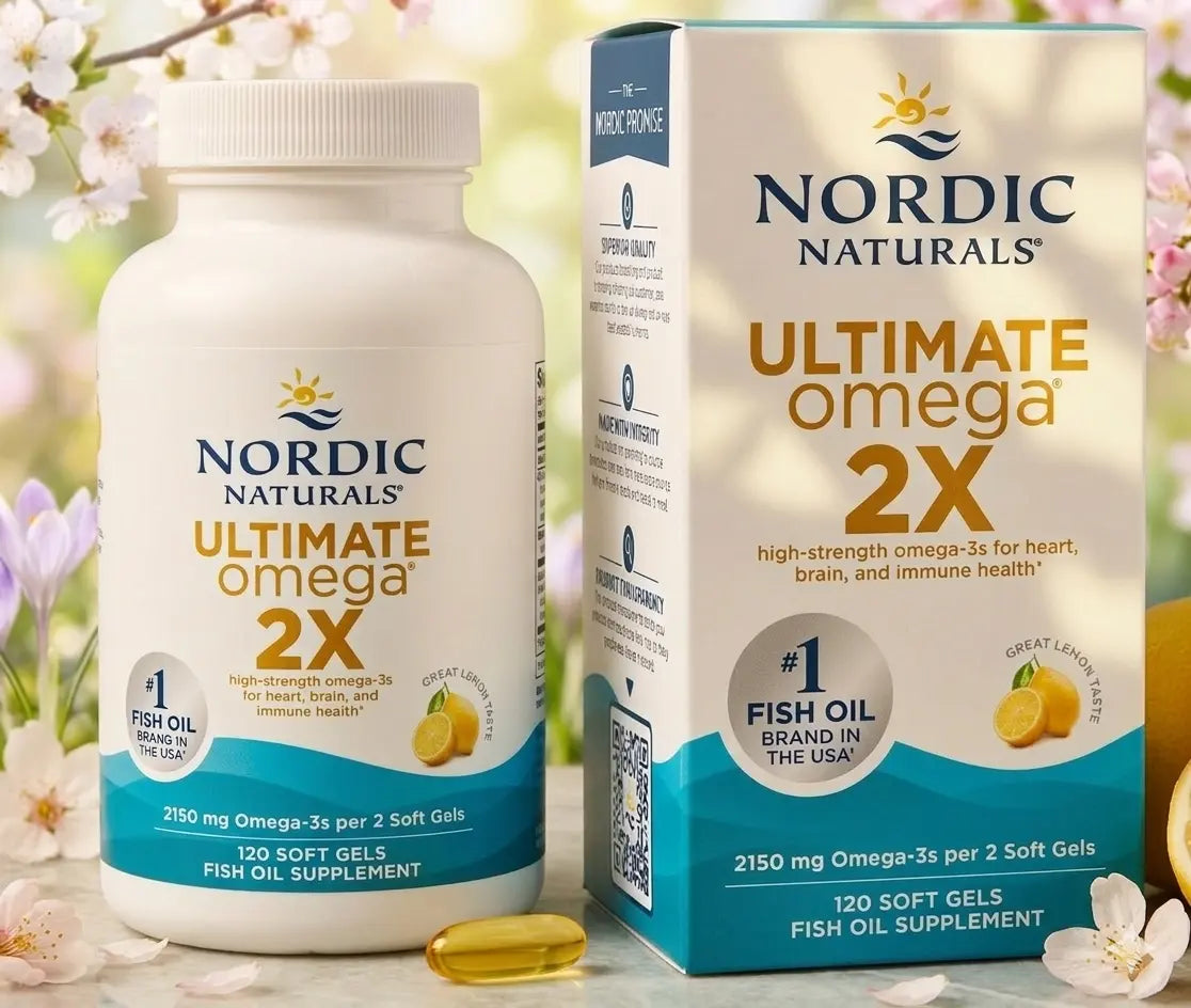 Nordic Naturals Ultimate Omega 2X Lemon Flavor - 120 Soft Gels - 2150 Mg Omega-3 - High-Potency Fish Oil with EPA & DHA